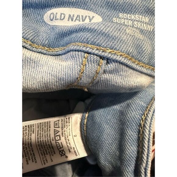 NICE OLD NAVY SUPER SKINNY blue denim size 2 JEANS GOOD condition - Picture 4 of 6